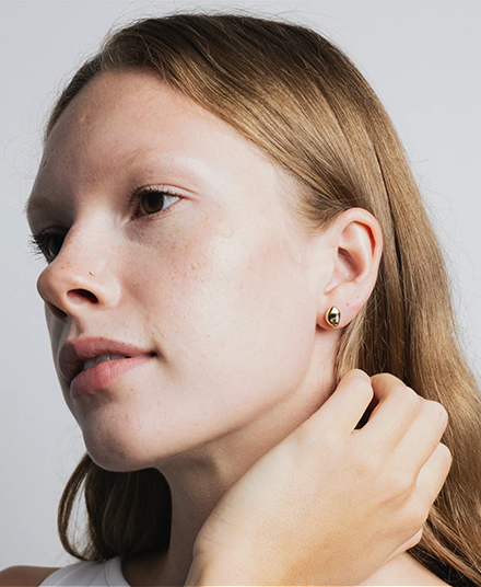 Bean Stud Earrings