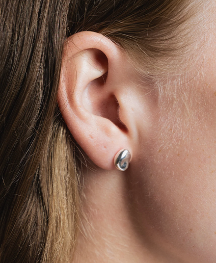 Bean Stud Earrings