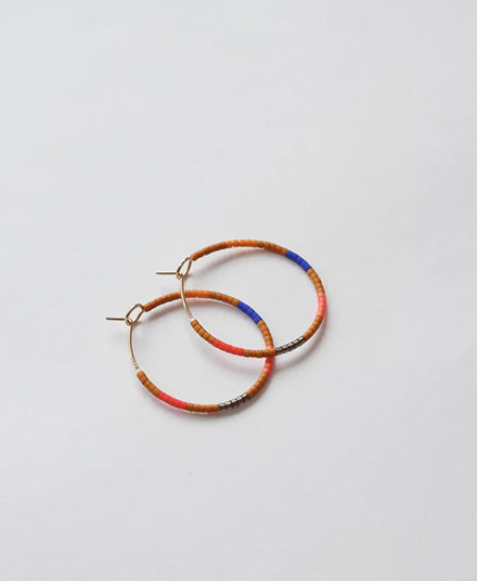 Beaded Hoop Earrings, Ximena