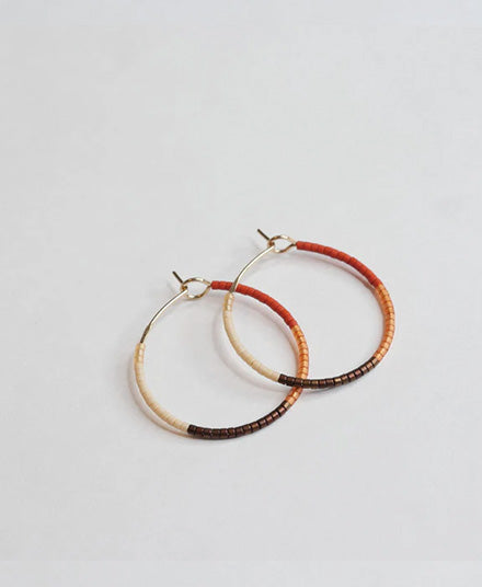 Beaded Hoop Earrings, Farah