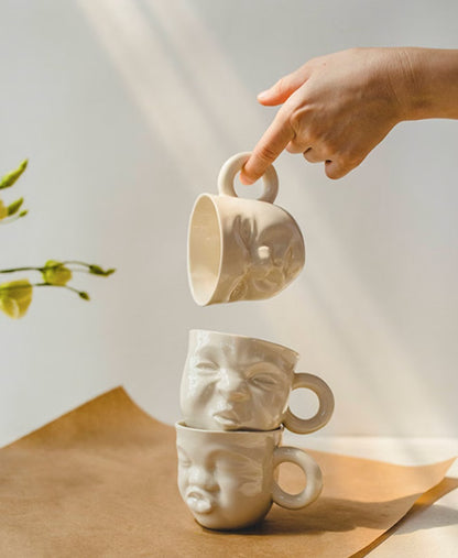 Porcelain Face Mugs