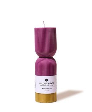 Colour Block Pillar Candle, Assorted