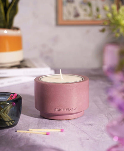 Refillable Concrete Candle, Lavender & Petitgrain