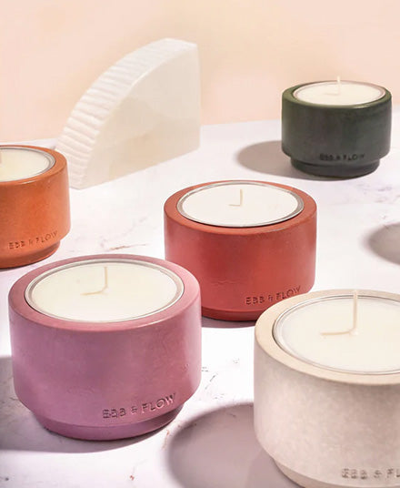 Refillable Concrete Candle, Lavender & Petitgrain