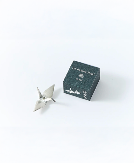 Tin Crane Incense Holder