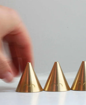 'Bits' Brass Incense Holder