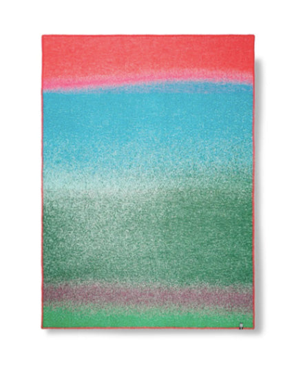 'Colour Rebel Petrol' Wool Blanket
