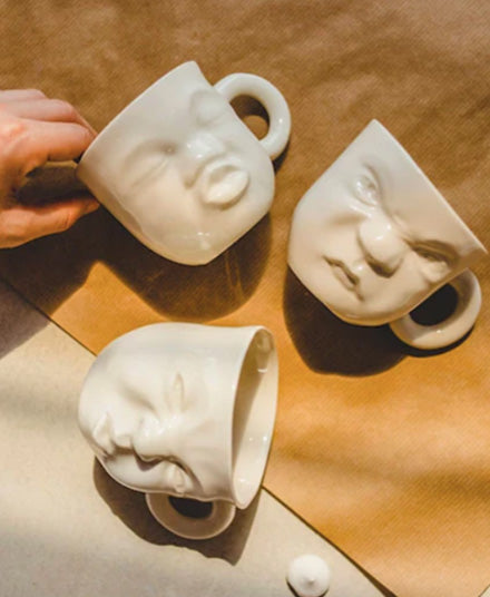 Porcelain Face Mugs