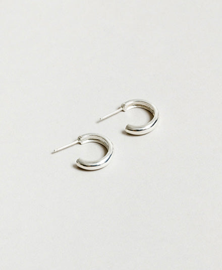 Abbie Hoops large, Sterling Silver