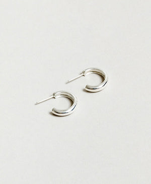 Abbie Hoops large, Sterling Silver