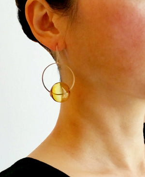 Round & Round Earrings, Yellow