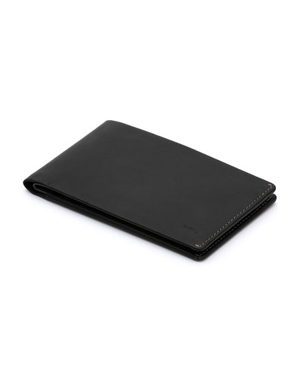 black travel wallet